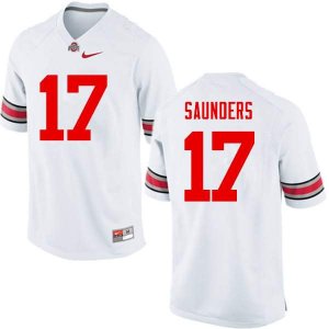 Men's Ohio State Buckeyes #17 C.J. Saunders White Nike NCAA College Football Jersey Hot NSD5744YL